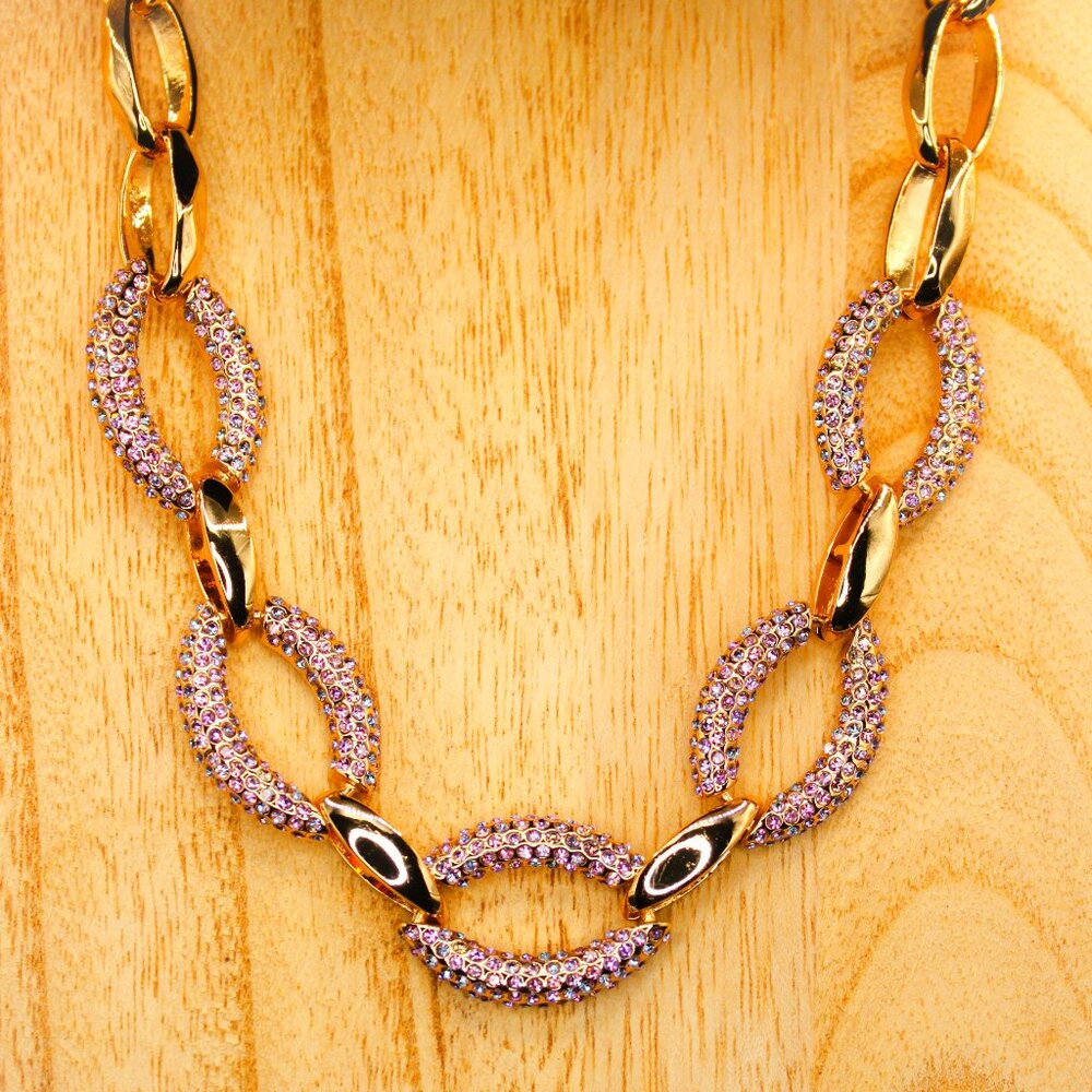 Park Lane SPLASH Necklace in Lavender Pave Micro CZs NWOT Retail $176.00